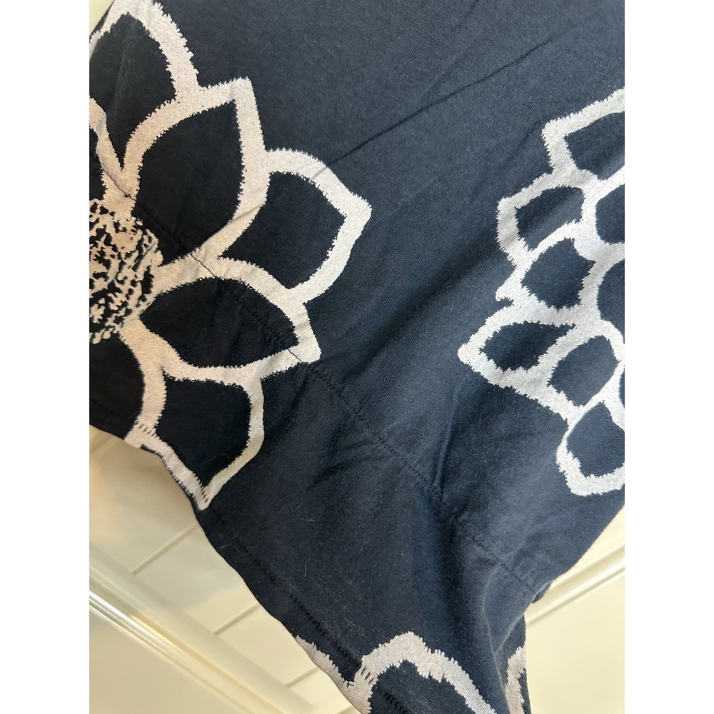 American Eagle Modal blend knit navy blue‎ floral top blouse sz S Y2K - Picture 3 of 6